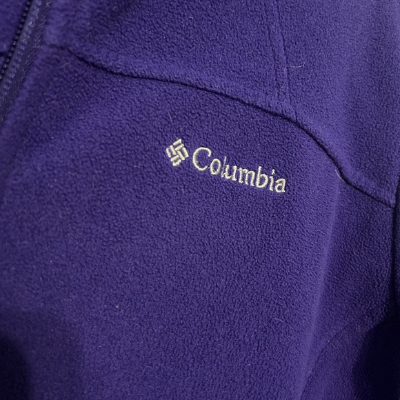 Royal Purple Fleece Columbia Zip Up Fleece - Picture 3 of 5